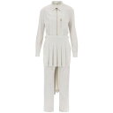 【1000円OFFクーポン配布中!!】 フェンディ FENDI セットアップ オールインワン レディース ホワイト Jumpsuits Fendi wool jumpsuit with pleated panels FDC839 AM3N Bianco 関税 送料無料 ラッピング無料 2023AW ik