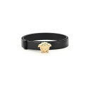 ヴェルサーチ ベルト（レディース） VERSACE ヴェルサーチ ブラック Nero Versace 'la medusa' leather belt ベルト レディース 春夏2024 DCDD442 DVTFN 【関税・送料無料】【ラッピング無料】 ik