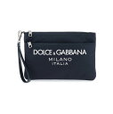 DOLCE&GABBANA ドルチェ&ガッバーナ ブルー Blu Dolce & gabbana nylon pouch with rubberized logo バッグ メンズ 春夏2024 BP3259 AG182 【関税・送料無料】【ラッピング無料】 ik