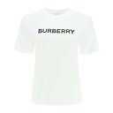 【15,000円以上1,000円OFF!!】 BURBERRY バーバリー ホワイト Bianco Burberry t-shirt with logo print Tシャツ レディース 春夏2024 8080325 【関税・送料無料】【ラッピング無料】 ik