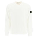  STONE ISLAND ストーン アイランド ホワイト Bianco Stone island light sweatshirt with logo badge トレーナー メンズ 春夏2024 801566060  ik