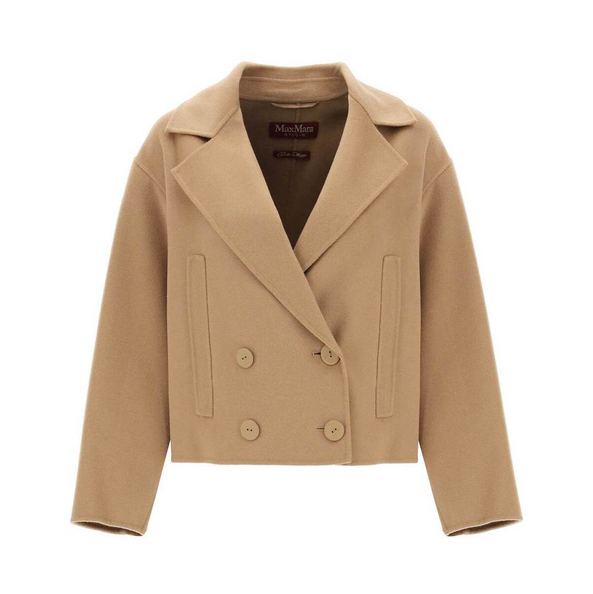 MAX MARA STUDIO マックスマーラ ステュディオ ベージュ Beige Max mara studio celso cropped peacoat コート レディース 春夏2024 CELSO 【関税・送料無料】【ラッピング無料】 ik