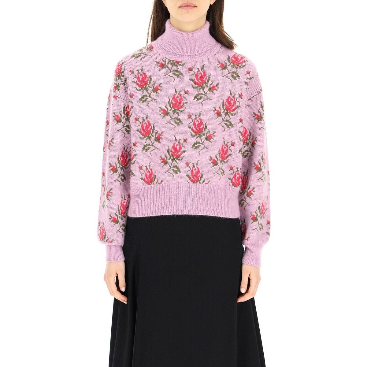 RED VALENTINO レッド ヴァレンティノ Colori misti Red valentino high neck sweater with jacquard flowers トレーナー レディース 秋冬2021 WR3KC09P642 【関税・送料無料】【ラッピング無料】 ik