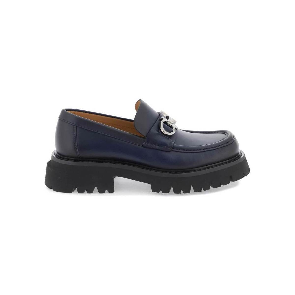 【土日限定クーポン配布中！】 FERRAGAMO フェラガモ ブルー Blu Salvatore ferragamo gancini loafers with chunky sole ローファー メンズ 春夏2024 215960769048.0 【関税・送料無料】【ラッピング無料】 ik