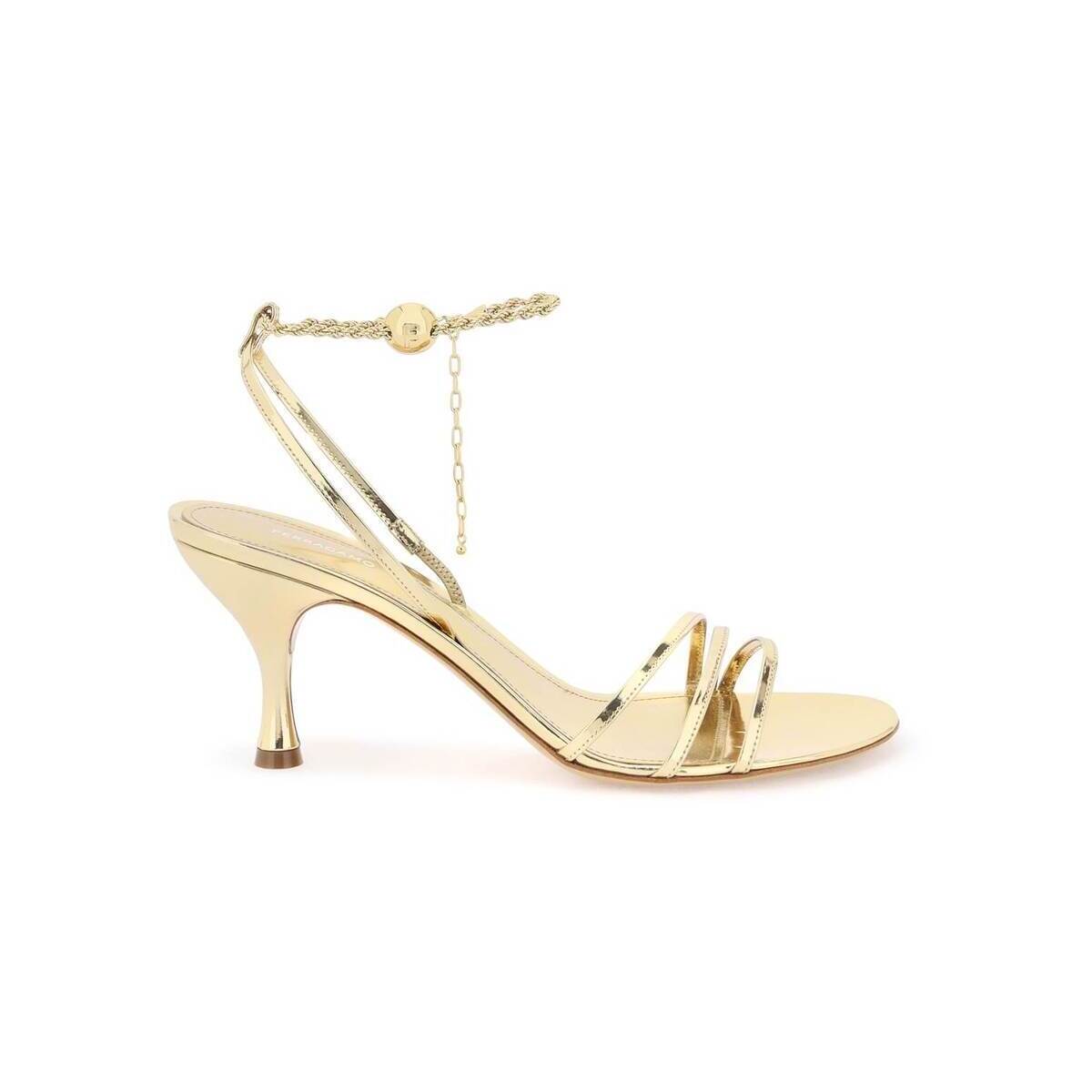 FERRAGAMO フェラガモ ゴールド Oro Salvatore ferragamo sandals with chain サンダル レディース 春夏2024 01H4410770563 【関税・送料無料】【ラッピング無料】 ik