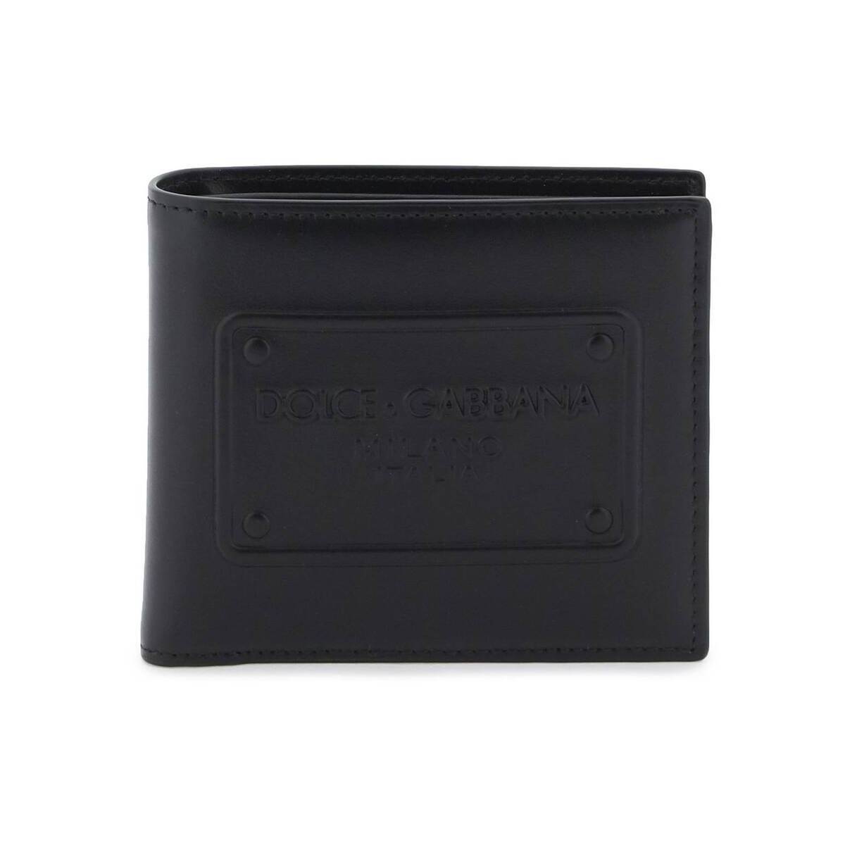 Ｄ＆Ｇ 財布（メンズ） 【本日5の付く日ポイント4倍!】 DOLCE&GABBANA ドルチェ&ガッバーナ ブラック Nero Dolce & gabbana leather bi-fold wallet 財布 メンズ 春夏2024 BP1321 AG218 【関税・送料無料】【ラッピング無料】 ik