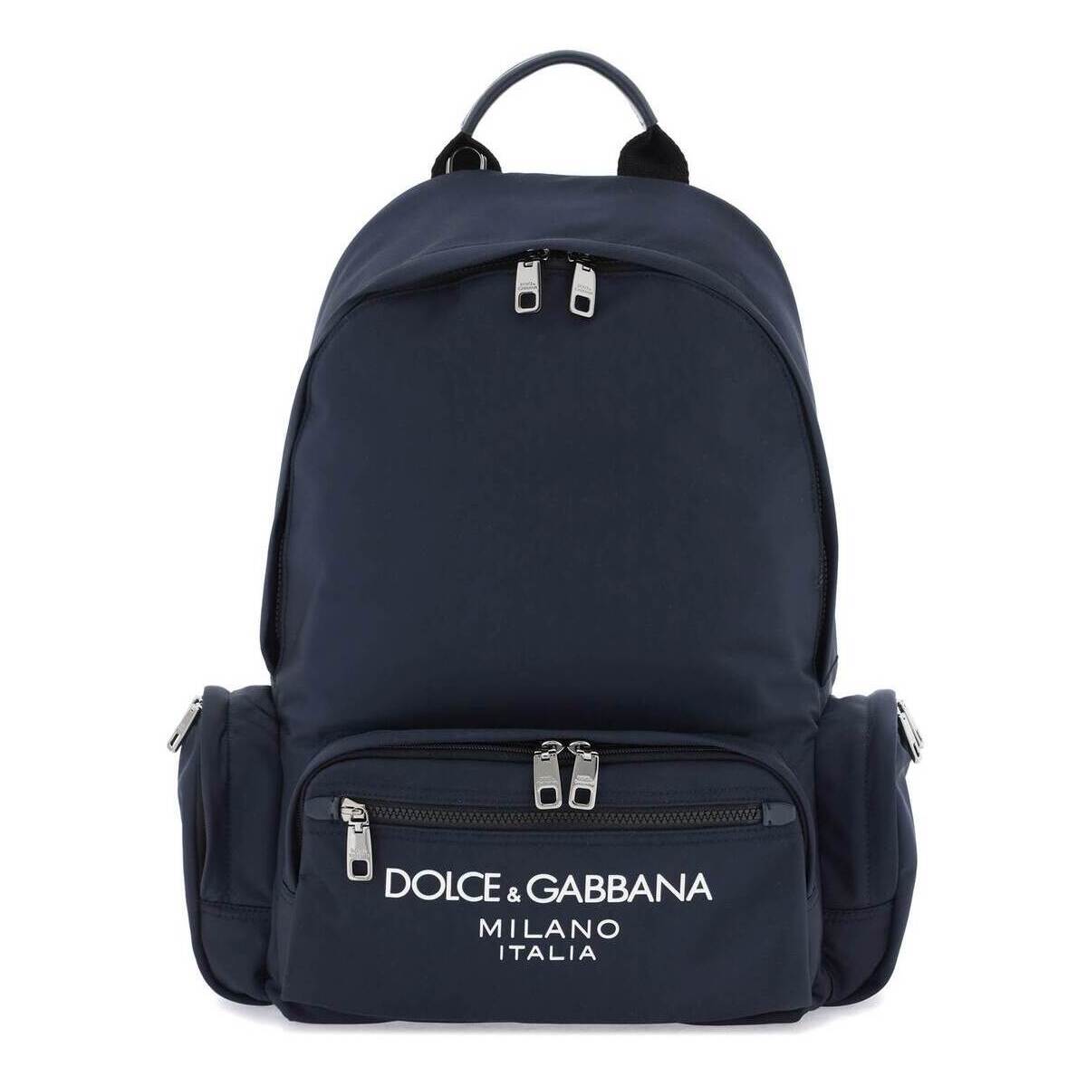 DOLCE&GABBANA ドルチェ&ガッバーナ ブルー Blu Dolce & gabbana nylon backpack with logo バックパック メンズ 春夏2024 BM2197 AG182 【関税・送料無料】【ラッピング無料】 ik