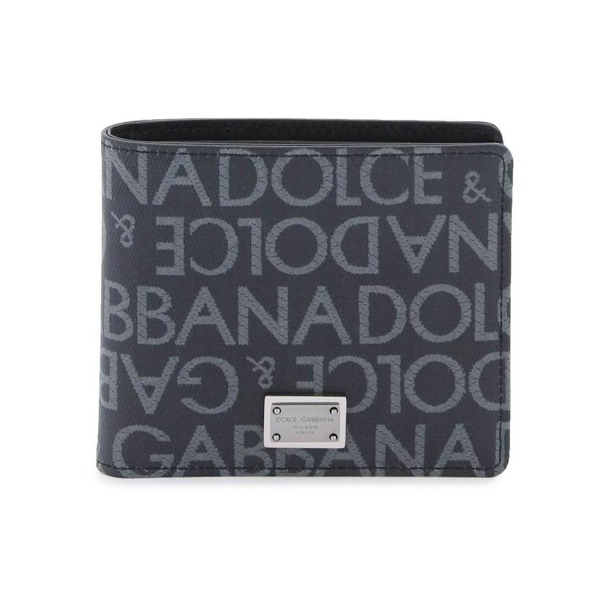 ドルチェ＆ガッバーナ 財布（メンズ） DOLCE&GABBANA ドルチェ&ガッバーナ グレー Grigio Dolce & gabbana jacquard logo wallet 財布 メンズ 春夏2024 BP1321 AJ705 【関税・送料無料】【ラッピング無料】 ik