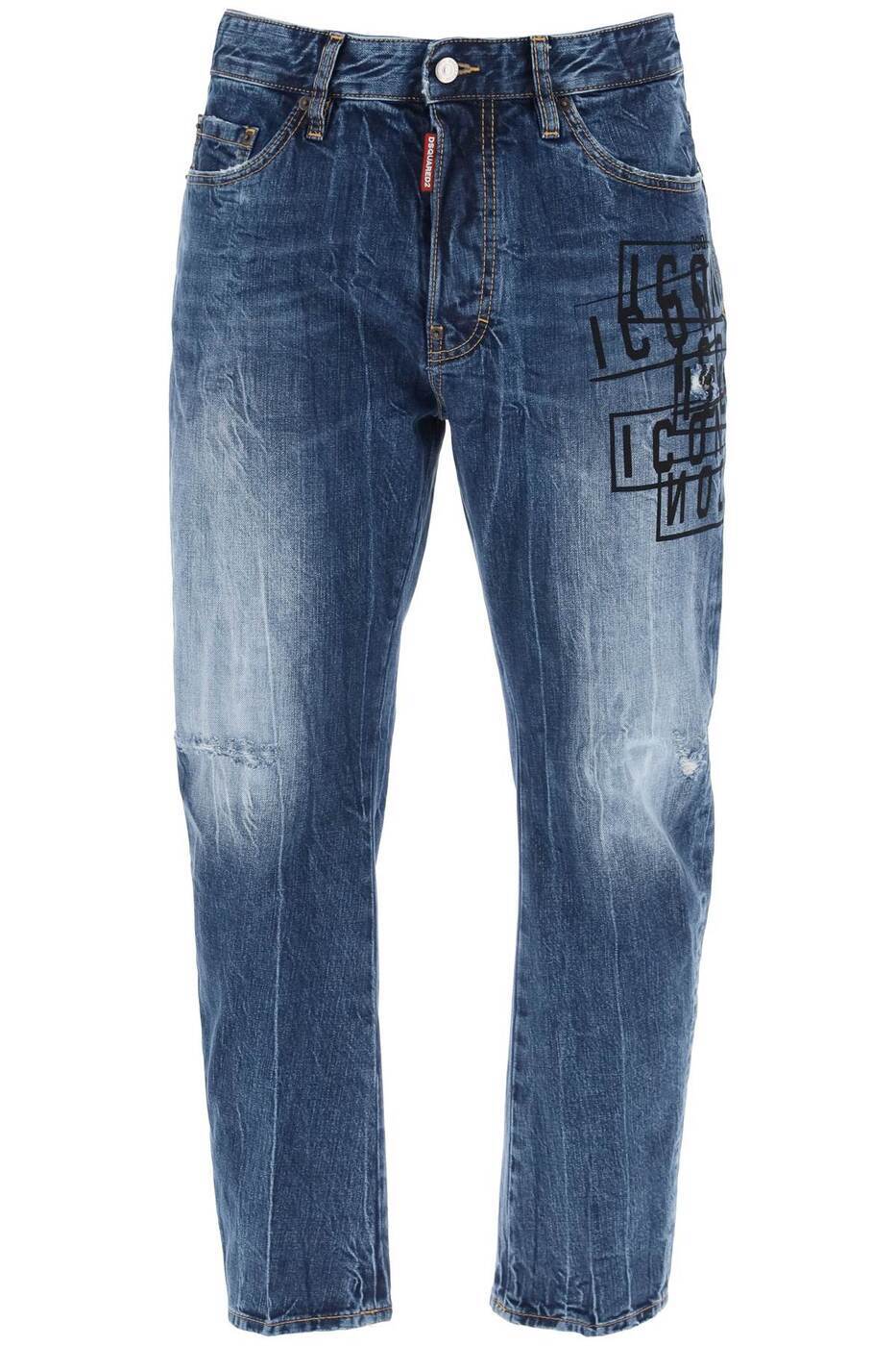 【土日限定クーポン配布中 】 DSQUARED2 ディースクエアード ブルー Blu Dsquared2 jeans bro in icon dark wash stamps デニム メンズ 春夏2024 S79LA0072 S30309 【関税・送料無料】【ラッピ…