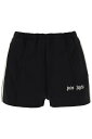 パーム エンジェルス PALM ANGELS デニムショーツ ショーツ レディース ブラック Denim shorts Palm angels track shorts with contrast bands PWCL005S24FAB001 Nero 関税 送料無料 ラッピング無料 2024SS ik