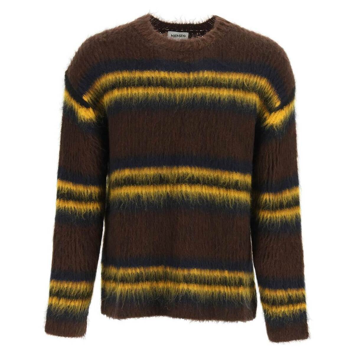 【楽天スーパーSALE対象商品】【2000円OFF!!】 KENZO ケンゾー Colori misti Kenzo striped alpaca sweater トレーナー メンズ 秋冬2021 FB65PU6153CH ik