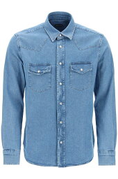 【0の付く日ポイント4倍】 TOM FORD トム フォード ブルー Blu Tom ford denim western shirt for men シャツ メンズ 春夏2024 HDS001 FMC032S23 【関税・送料無料】【ラッピング無料】 ik