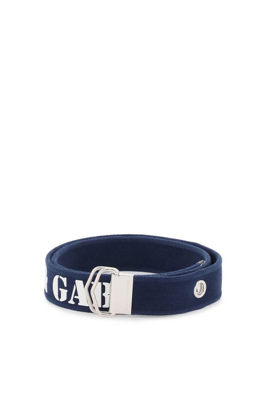 Ｄ＆Ｇ ベルト（メンズ） 【本日0のつく日ポイント4倍！】 DOLCE&GABBANA ドルチェ&ガッバーナ ブルー Blu Dolce & gabbana "logo tape belt in ribbon ベルト メンズ 春夏2024 BC4851 AQ048 【関税・送料無料】【ラッピング無料】 ik