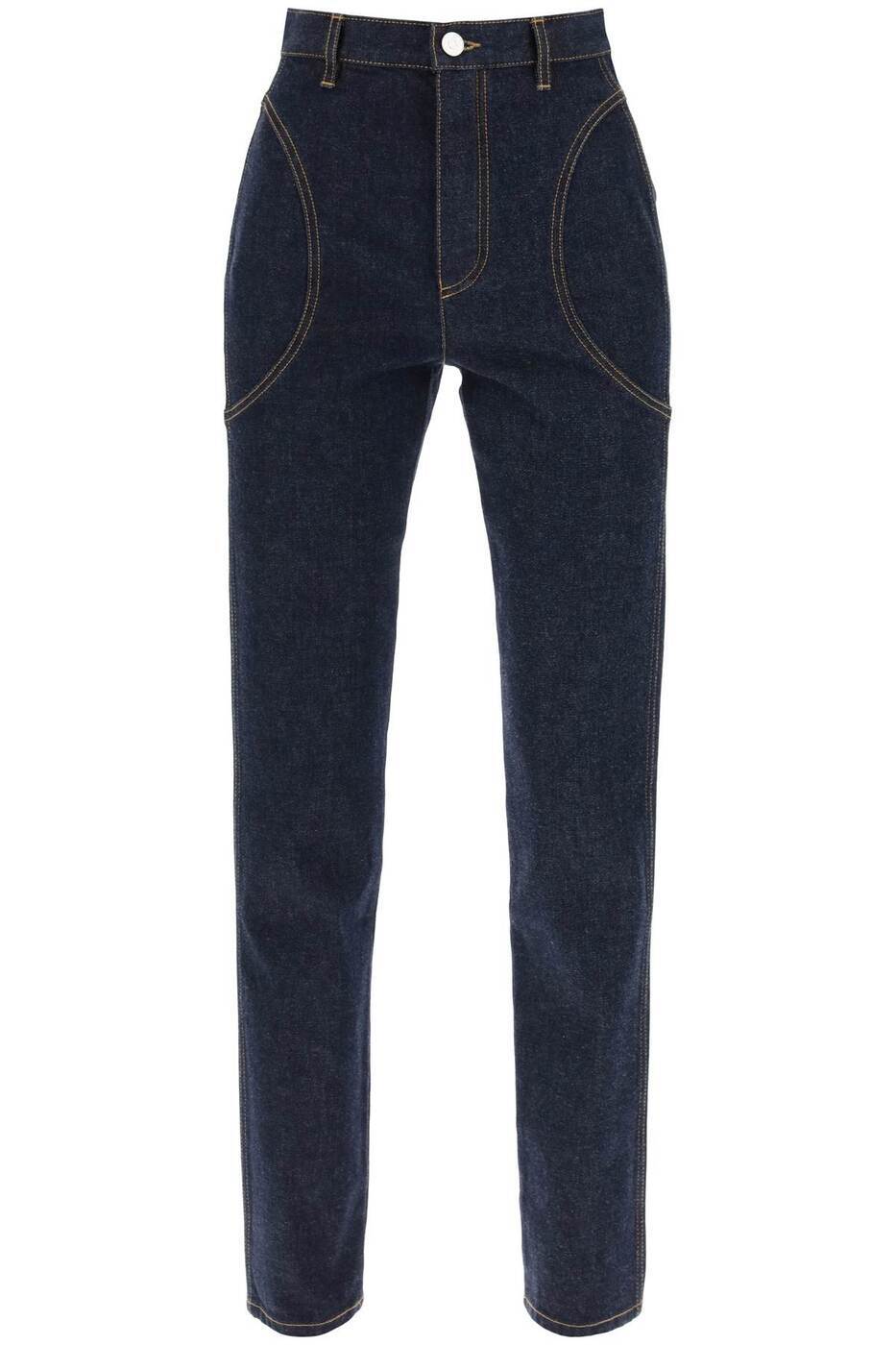 ALAIA アライア ブルー Blu Alaia high-waisted slim fit jeans デニム レディース 春夏2024 AA9P02205T537 【関税・送料無料】【ラッピング無料】 ik