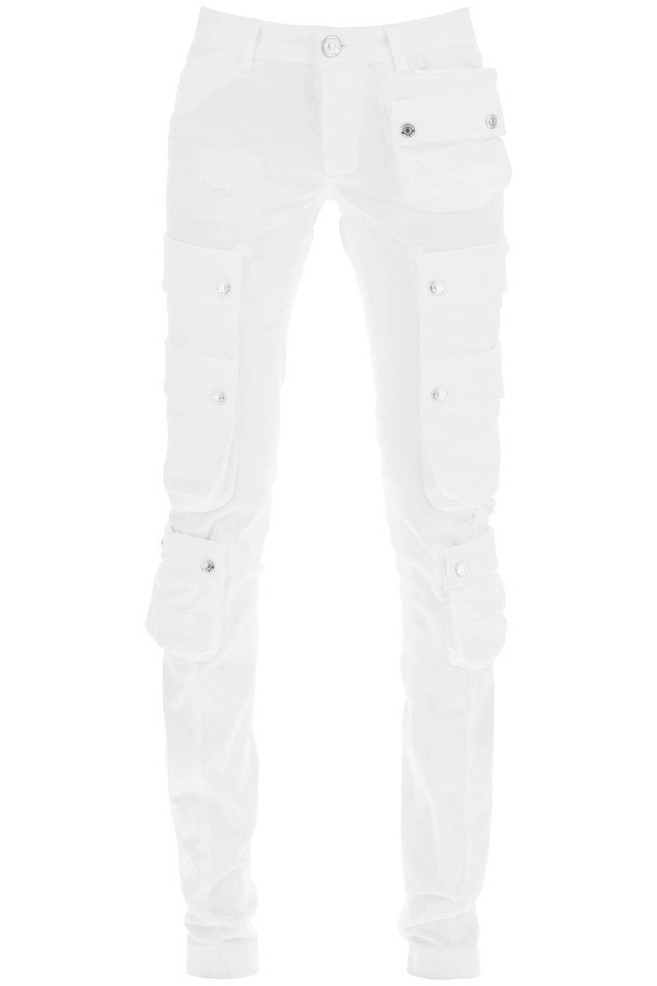 DSQUARED2 ディースクエアード ホワイト Bianco Dsquared2 trumpet cargo pants for パンツ レディース 春夏2024 S75KB0365 S39021 【関税・送料無料】【ラッピング無料】 ik