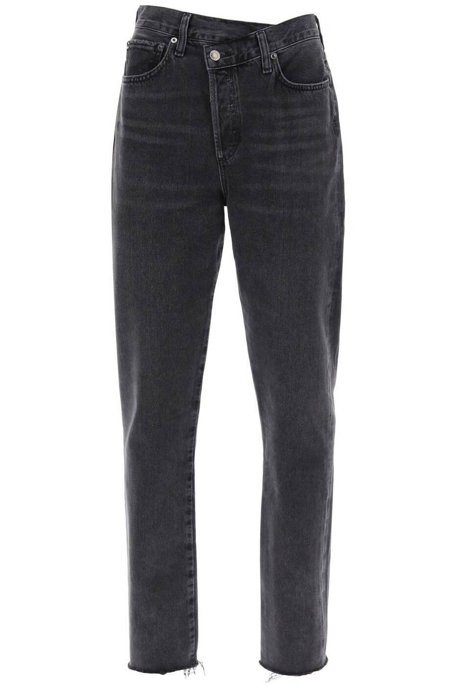 AGOLDE エーゴールドイー ブラック Nero Agolde offset waistband jeans デニム レディース 春夏2024 A9037 1157 【関税・送料無料】【ラッピング無料】 ik