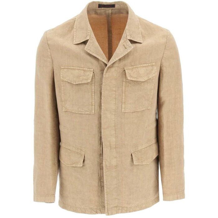 THE GIGI ザ ジジ Beige The gigi john t linen safari jacket ジャケット メンズ 春夏2022 JOHN 【関税・送料無料】【ラッピング無料】 ik