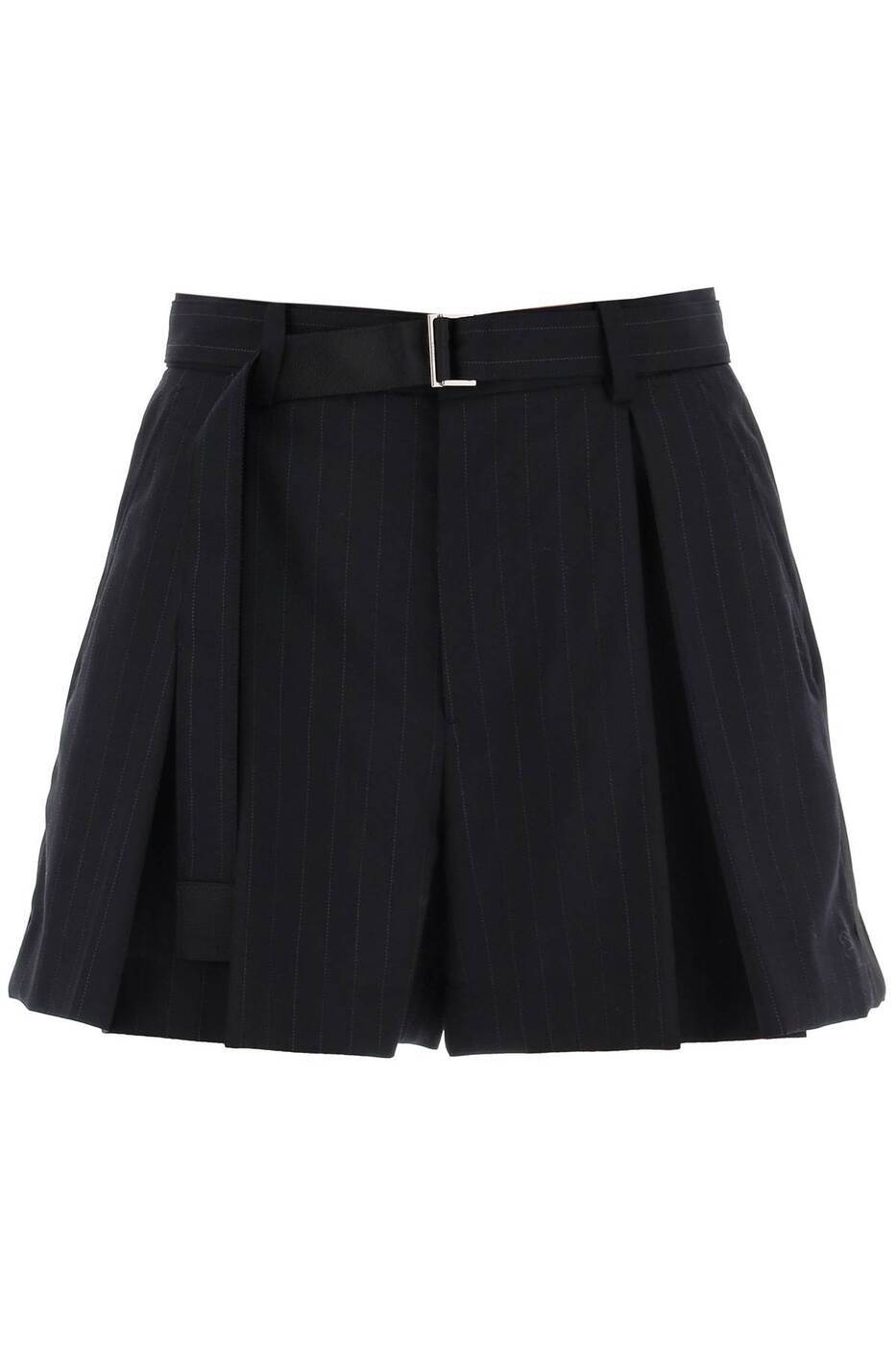 【本日5の付く日ポイント4倍!】 SACAI サカイ ブルー Blu Sacai pleated pinstripe ショーツ レディース 春夏2024 24 07278 【関税・送料無料】【ラッピング無料】 ik