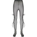 NENSI DOJAKA ネンシドジョカ ブラック Nero Nensi dojaka tulle tights with lacing ソックス レディース 秋冬2022 ACC074 【関税・送料無料】【ラッピング無料】 ik