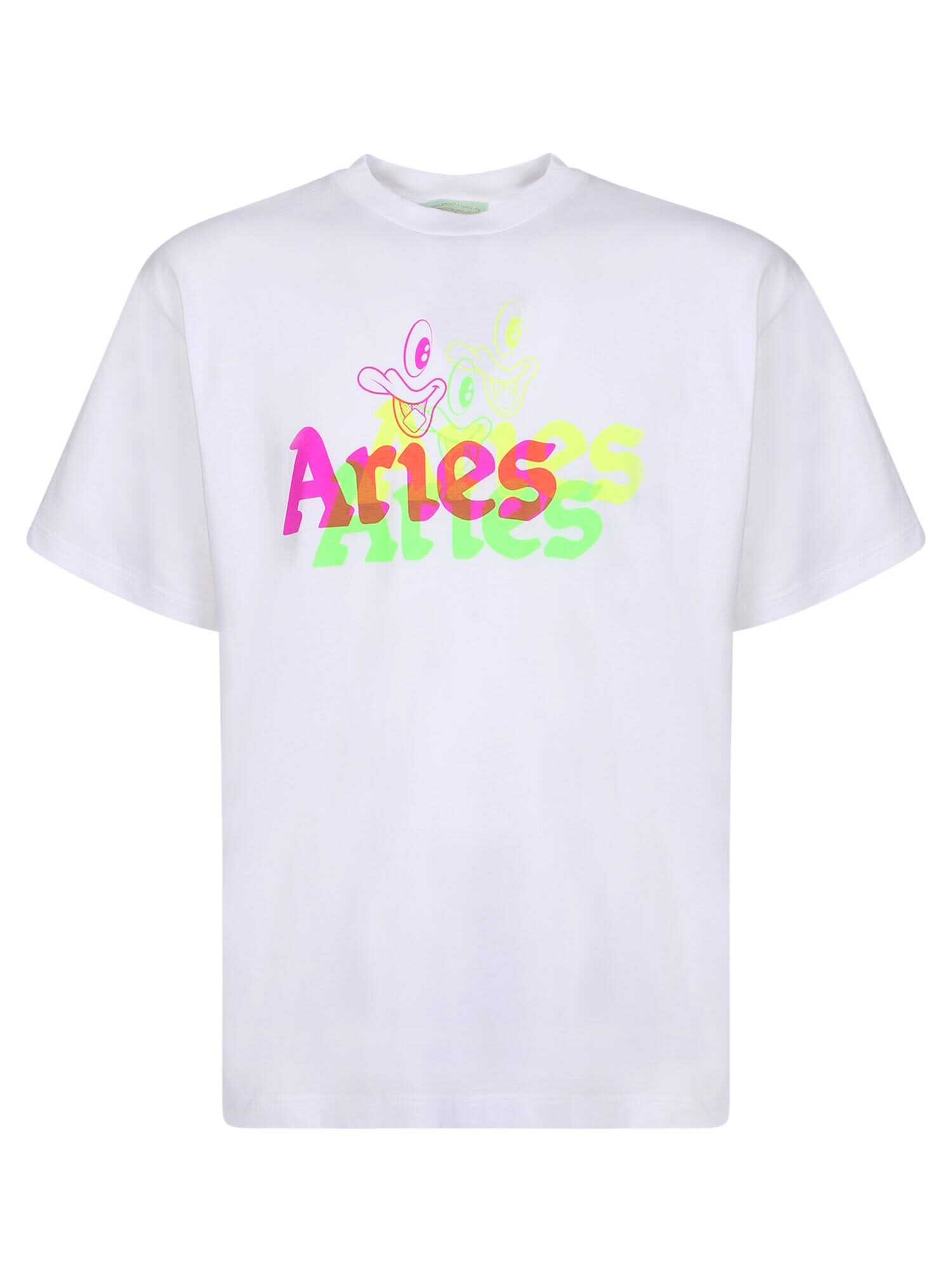 ARIES アリーズ ホワイト White Tシャツ メンズ 春夏2023 STAR60016 WHT 【関税・送料無料】【ラッピング無料】 ia