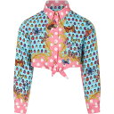 【5日は全商品ポイント4倍!!】 VERSACE ヴェルサーチェ ブルー Light Blue シャツ ガールズ 秋冬2023 1011107 1A08125 5X280 【関税・送料無料】【ラッピング無料】 ia