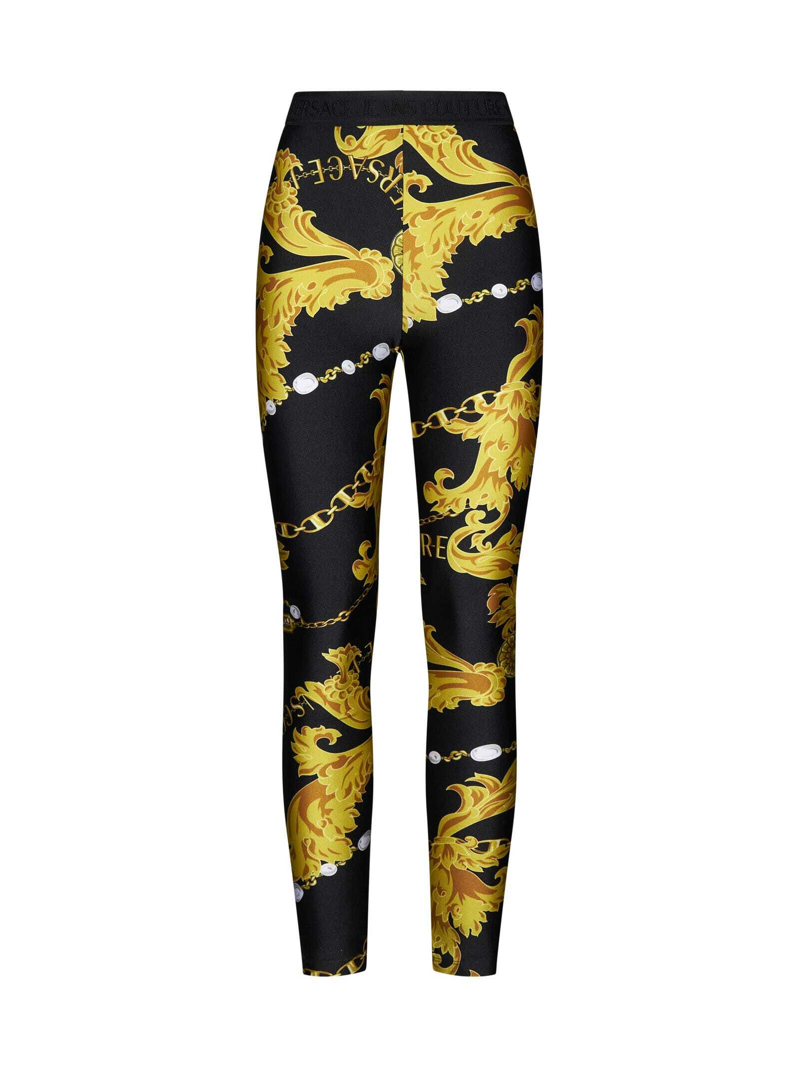 【土日限定クーポン配布中！】 VERSACE JEANS COUTURE ヴェルサーチェ・ジーンズ・クチュール レギンス レディース 秋冬2023 75HAC101JS203_G89 【関税・送料無料】【ラッピング無料】 ia