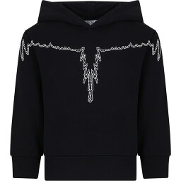 MARCELO BURLON マルセロ・ブロン スウェット ボーイズ 秋冬2023 CBBB001F23FLE004 1001 BLACK WHITE 【関税・送料無料】【ラッピング無料】 ia