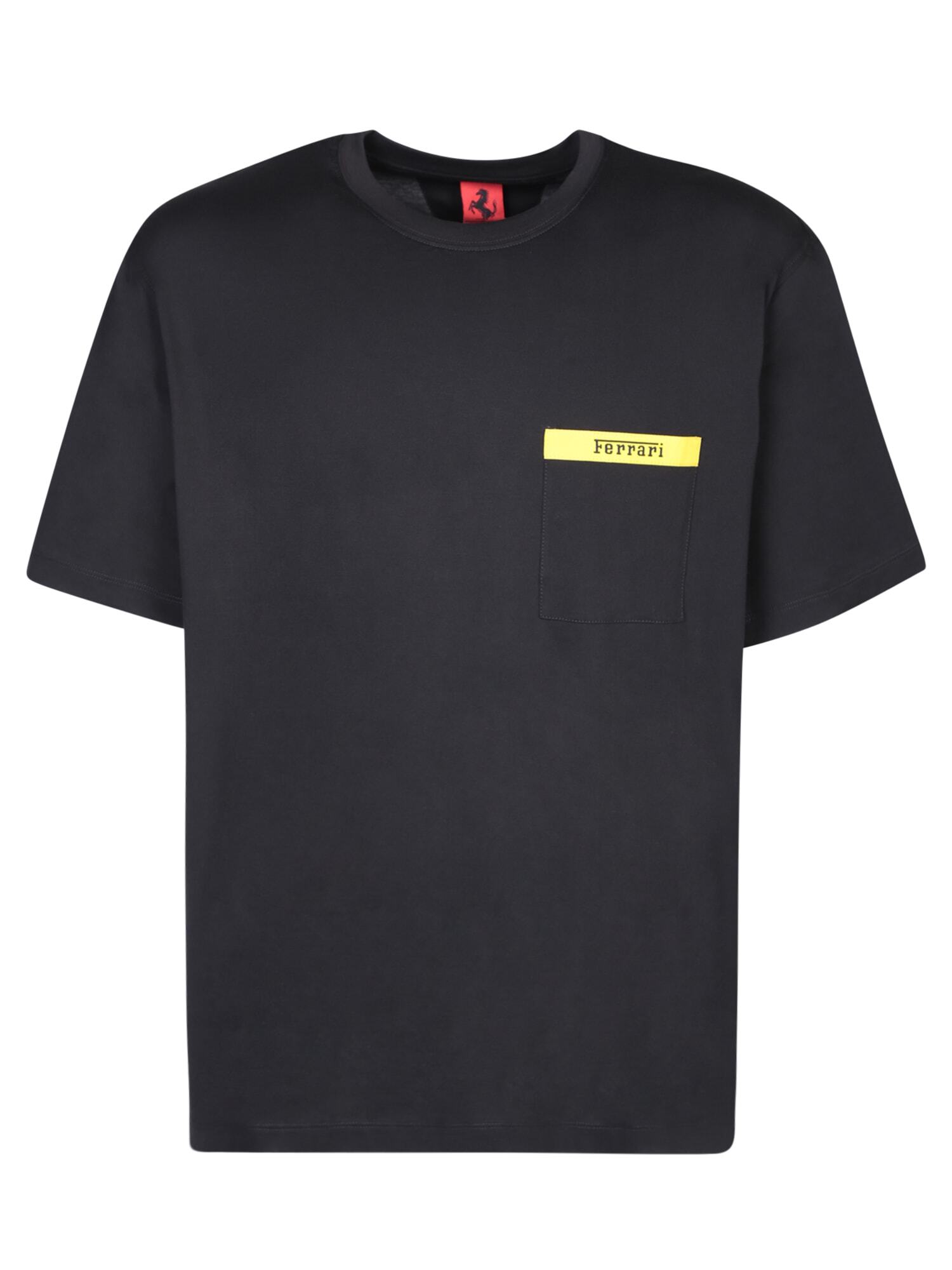 【土日限定クーポン配布中！】 FERRARI フェラーリ ブラック Black Tシャツ メンズ 秋冬2023 47825 01 【関税・送料無料】【ラッピング無料】 ia