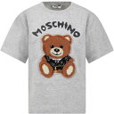 【10周年記念クーポン！P4倍！】 MOSCHINO モスキーノ グレー Grey トップス ボーイズ 秋冬2022 HUM03S LBA12 60901 【関税・送料無料】【ラッピング無料】 ia