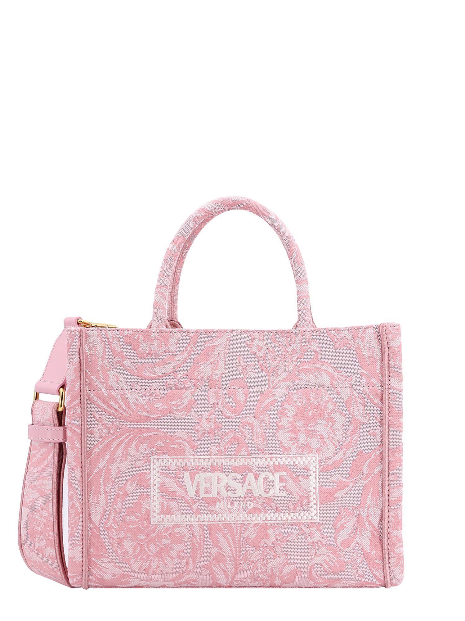 【土日限定クーポン配布中！】 VERSACE ヴェルサーチ ピンク Pink トートバッグ レディース 春夏2024 10115641A097412PQ2V 【関税・送料無料】【ラッピング無料】 ia