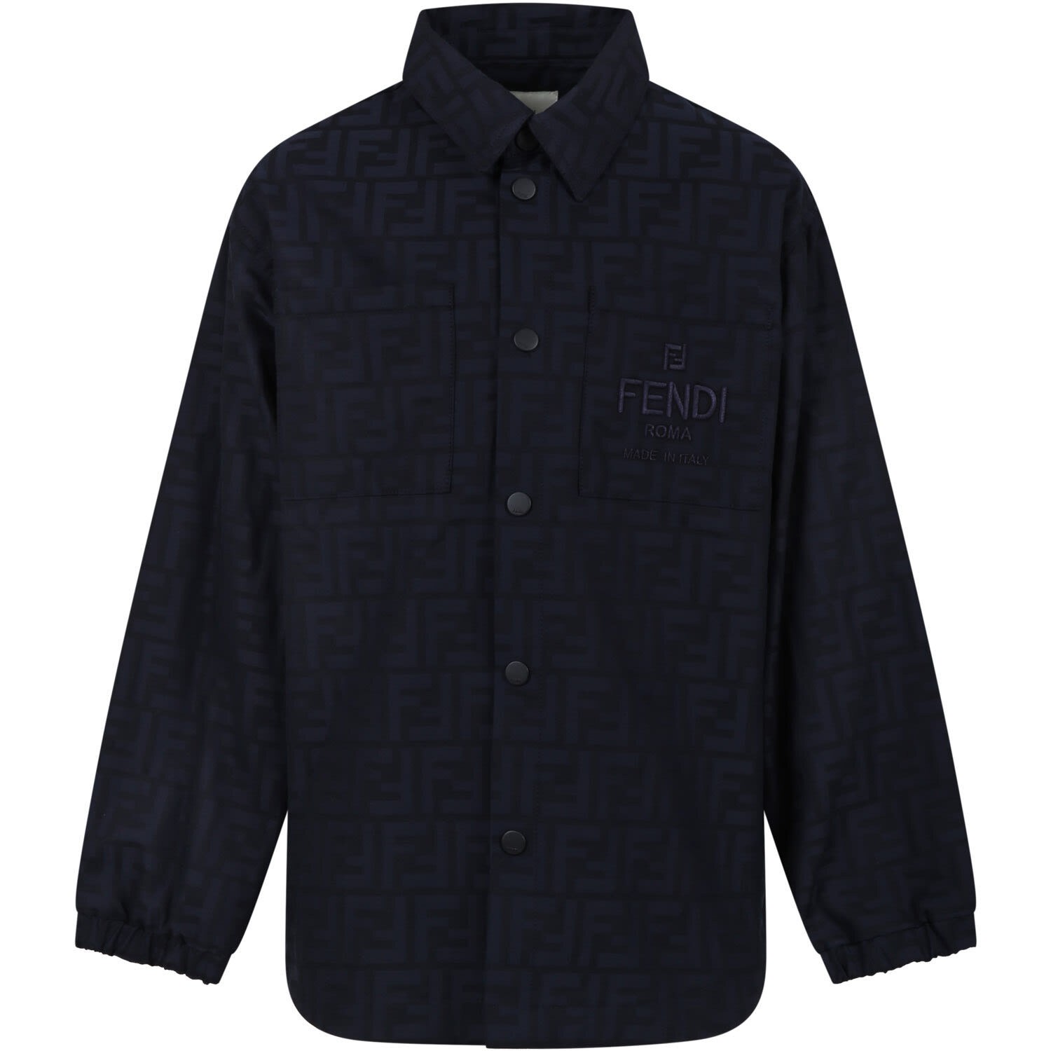 FENDI FENDI ネイビー Navy ジャケット ボーイズ 春夏2024 JUA199 ALO6F0QB0 【関税・送料無料】【ラッピング無料】 ia