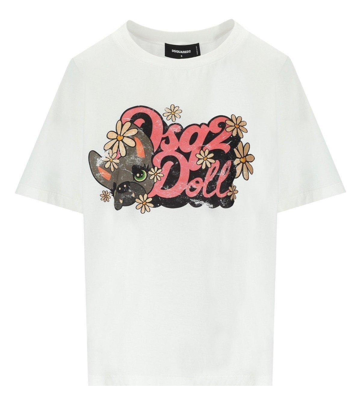 DSQUARED2 ディースクエアード ホワイト White Tシャツ レディース 春夏2024 S75GD0399 S24668 100 WHITE 【関税・送料無料】【ラッピング無料】 ia