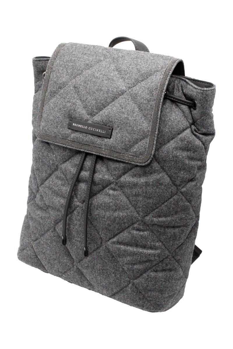 【毎月1日はエントリーでポイント3倍！】 BRUNELLO CUCINELLI ブルネロクチネリ グレー Grey バックパック レディース 春夏2024 MBFND2217 .C004 【関税・送料無料】【ラッピング無料】 ia