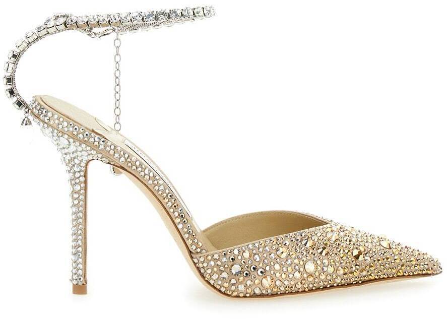 JIMMY CHOO ジミーチュウ ベージュ Beige パンプス レディース 春夏2024 SAEDA100ZPJGOLDCRYSTAL 【関税・送料無料】【ラッピング無料】 ia