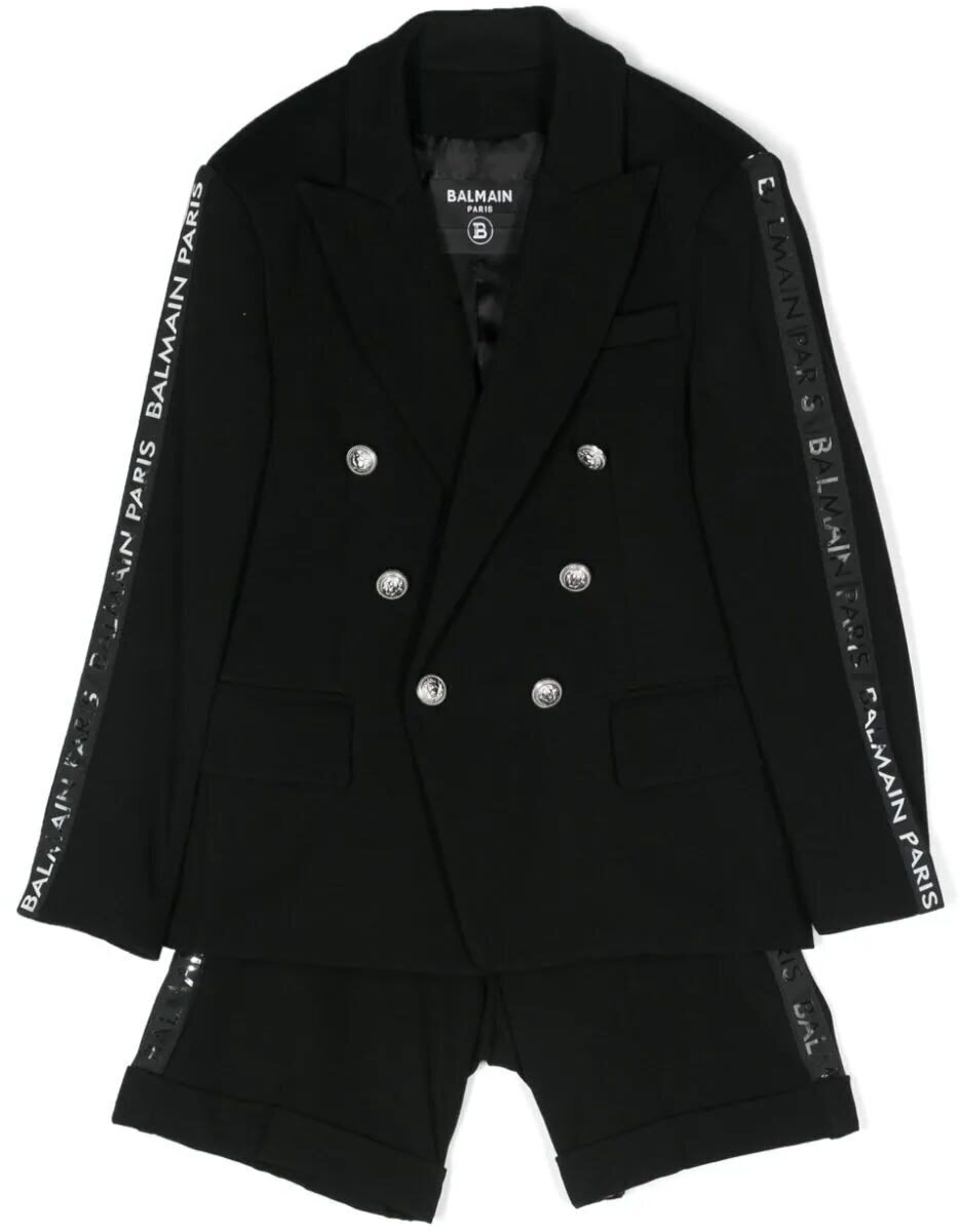 BALMAIN バルマン ブラック Black セットアップ ガールズ 春夏2024 BU3Q00 J0371 930AG 【関税・送料無..