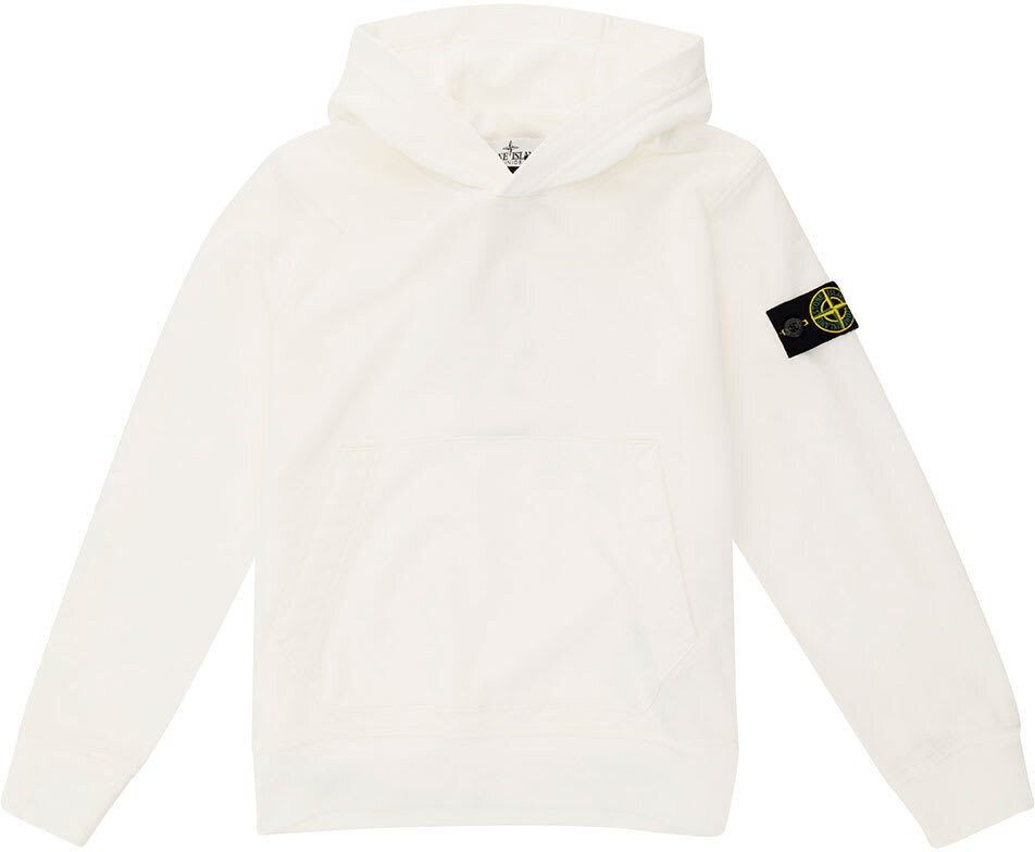 楽天BRANDSHOP・クラージュ楽天市場店【毎月1日はエントリーでポイント3倍！】 STONE ISLAND JUNIOR ストーン アイランド ホワイト White スウェット ボーイズ 春夏2024 801661640V0001 【関税・送料無料】【ラッピング無料】 ia