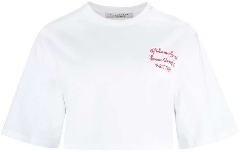 PHILOSOPHY DI LORENZO SERAFINI フィロソフィー ホワイト White Tシャツ レディース 春夏2024 07020756_A1204 【関税 送料無料】【ラッピング無料】 ia