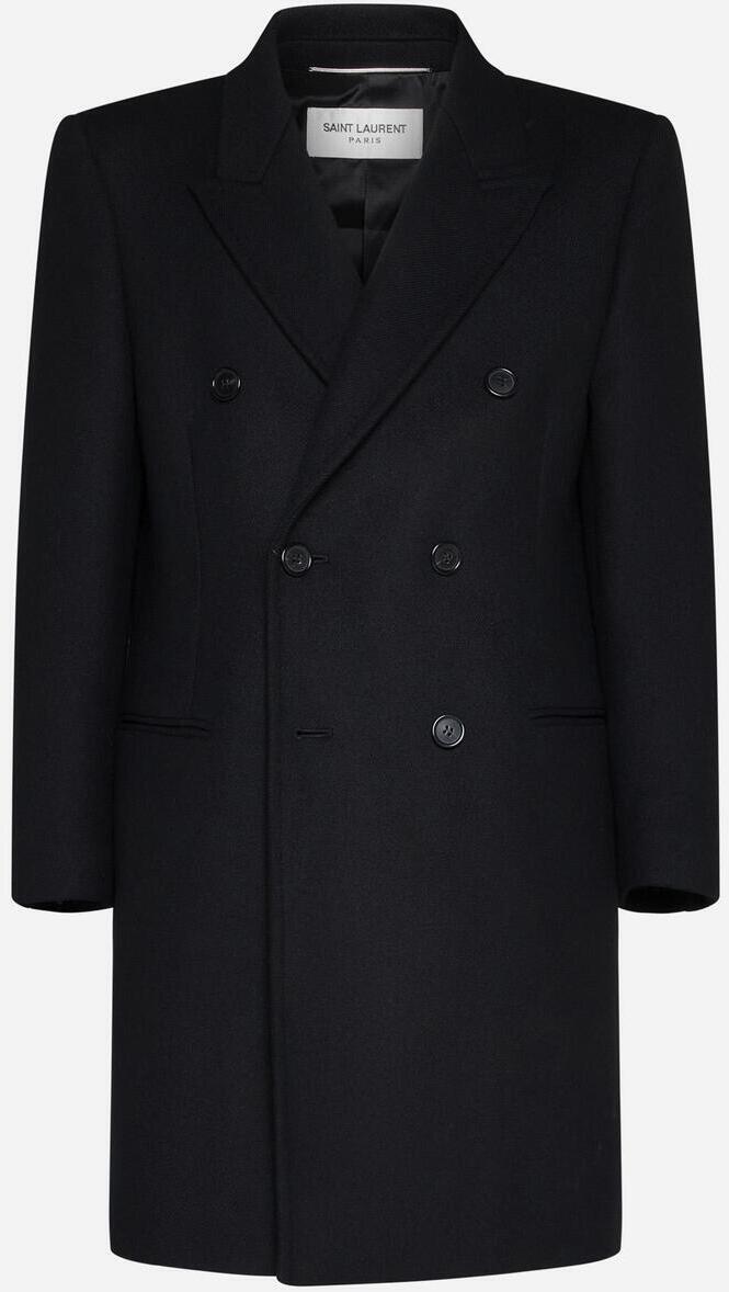 YSL ロングコート ブルーグレー ウール100% S イヴ・サンローラン YSL ロングコート ブルーグレー ウール100% S イヴ・サンローラン