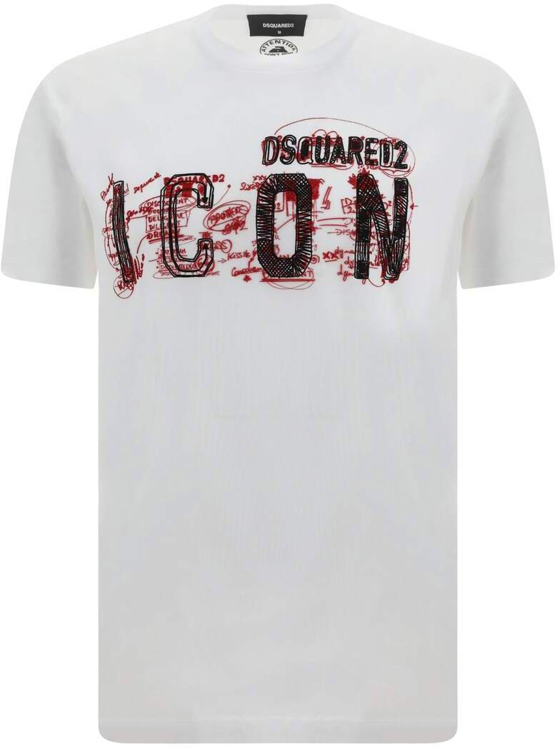 DSQUARED2 ディースクエアード ホワイト White Tシャツ メンズ 春夏2024 S79GC0084S23009_100 【関税・送料無料】【ラッピング無料】 ia