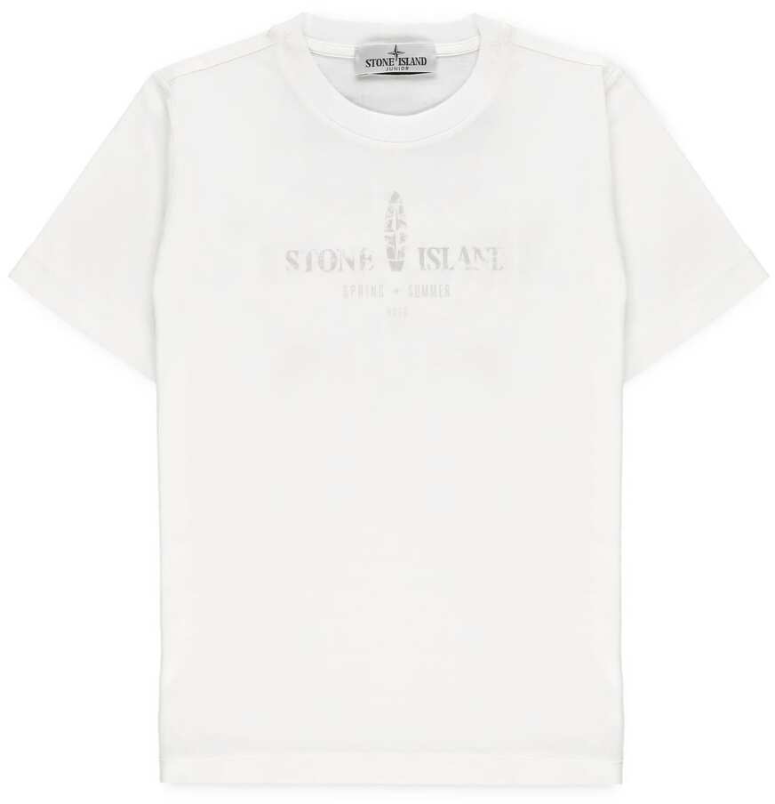 【毎月1日はエントリーでポイント3倍！】 STONE ISLAND ストーンアイランド ホワイト White トップス ボーイズ 春夏2024 MO801621079V0001 【関税・送料無料】【ラッピング無料】 ia