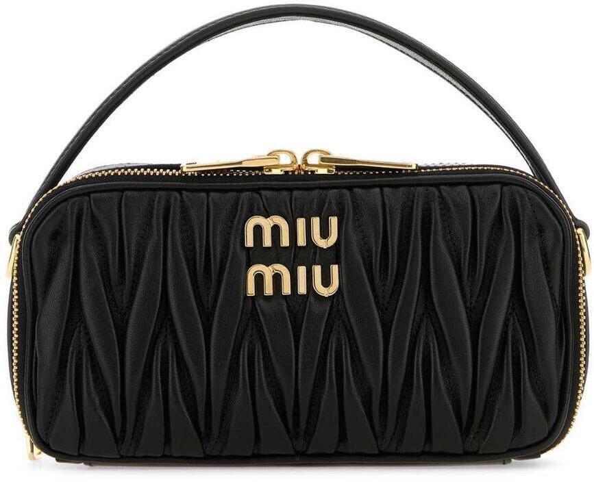 【楽天スーパーSALE!!300000円以上10000円OFFクーポン対象】 MIU MIU ミュウ ミュウ ブラック Black トートバッグ レディース 春夏2024 5BH229N88F0002 【関税・送料無料】【ラッピング無料】 iaのサムネイル