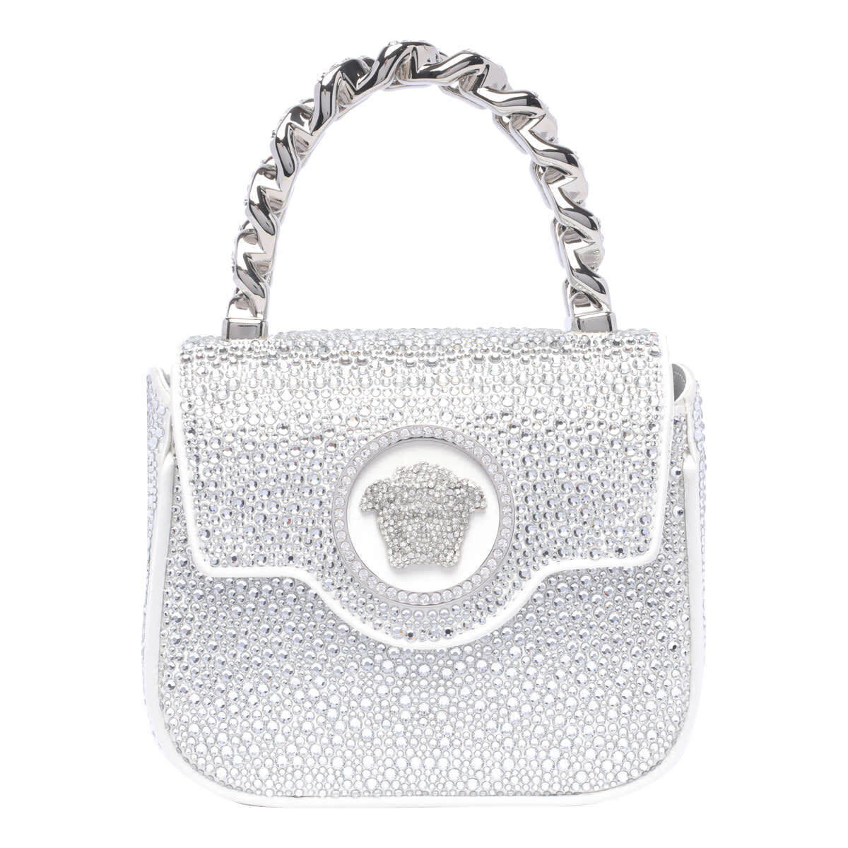 【25日全商品4倍＋1,000円OFF！】 VERSACE ヴェルサーチ シルバー SILVER トートバッグ レディース 春夏2024 1A06487 1003016 1W00P 【関税・送料無料】【ラッピング無料】 iaのサムネイル