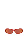 BALENCIAGA EYEWEAR oVAKACEFA TOXEKl fB[X t2024 725029T0007|094 6148 RED/MIRROR RED y֐ŁEzybsOz ia