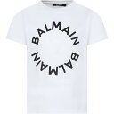 BALMAIN バルマン ホワイト White トップス ボーイズ 春夏2024 BU8R31 Z0082 100NE 【関税・送料無料】【ラッピング無料】 ia