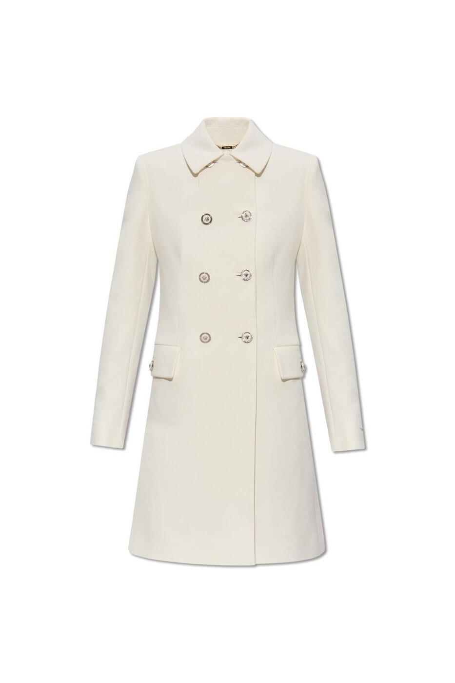 【25日全商品4倍＋1,000円OFF！】 VERSACE ヴェルサーチ コート レディース 春夏2024 10136311A10091-1W000 Optical White 【関税・送料無料】【ラッピング無料】 iaのサムネイル