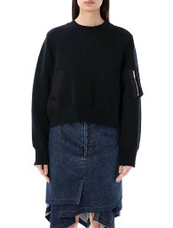 SACAI サカイ ブラック BLACK トレーナー レディース 春夏2024 2407110BONDED FLE001 【関税・送料無料】【ラッピング無料】 ia