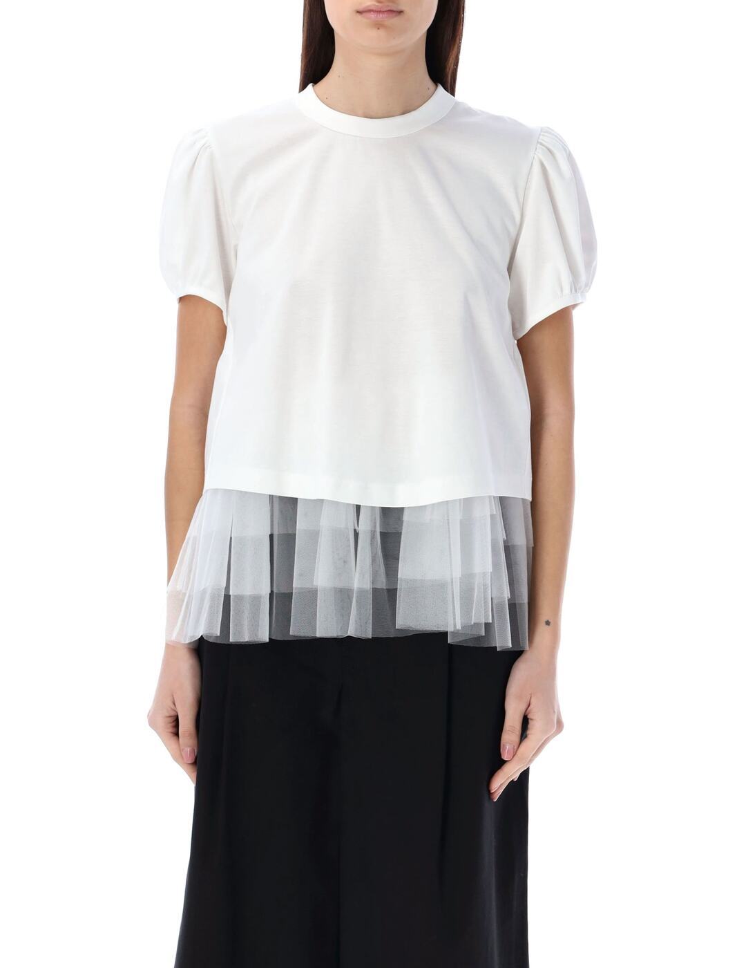 NOIR KEI NINOMIYA ノワール ケイ ニノミヤ ホワイト WHITE Tシャツ レディース 春夏2024 3MT002CT2  ia