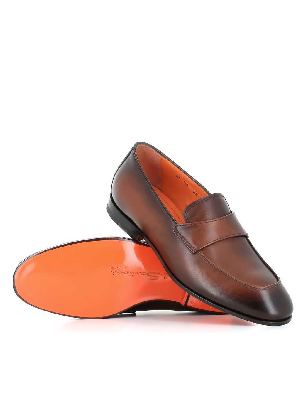 SANTONI サントーニ ブラウン Brown ローファー メンズ 春夏2024 MCJS1864SA4BDLNT50 DARK BROWN 【関税・送料無料】【ラッピング無料】 ia