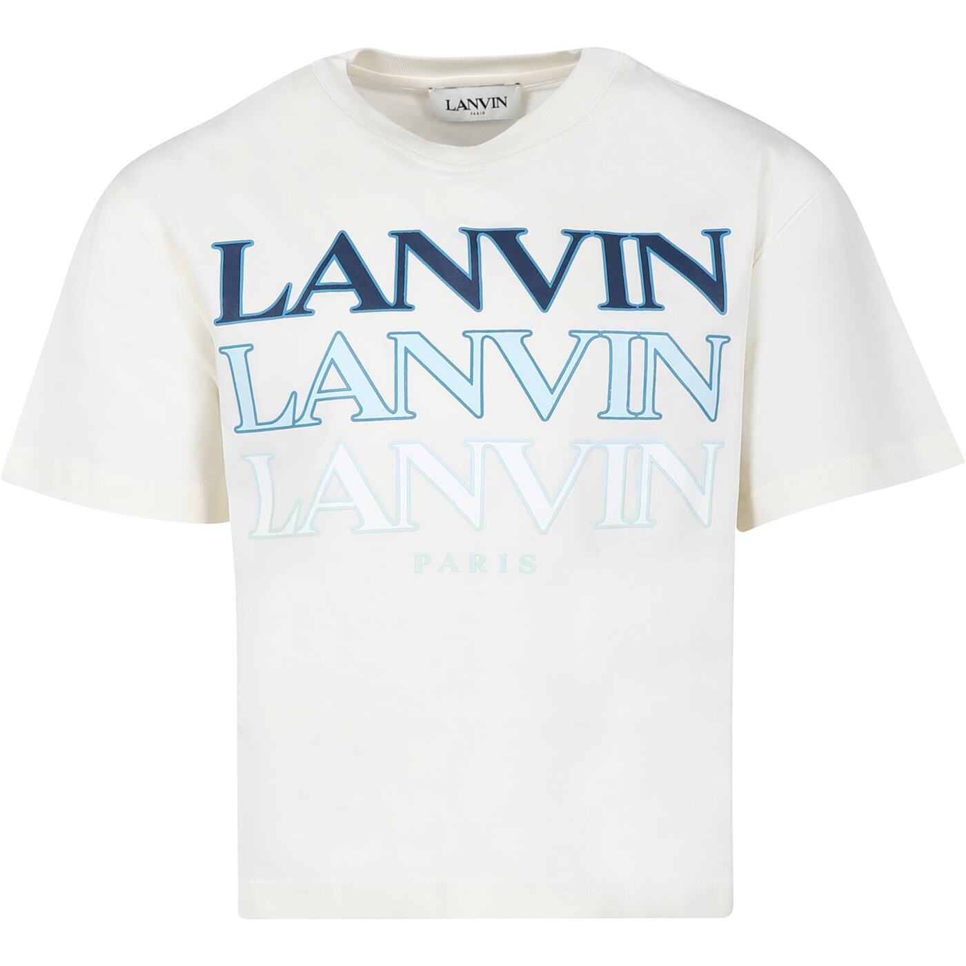 LANVIN ランバン ホワイト Bianco トップス ボーイズ 春夏2024 N30069 519 【関税・送料無料】【ラッピング無料】 ia