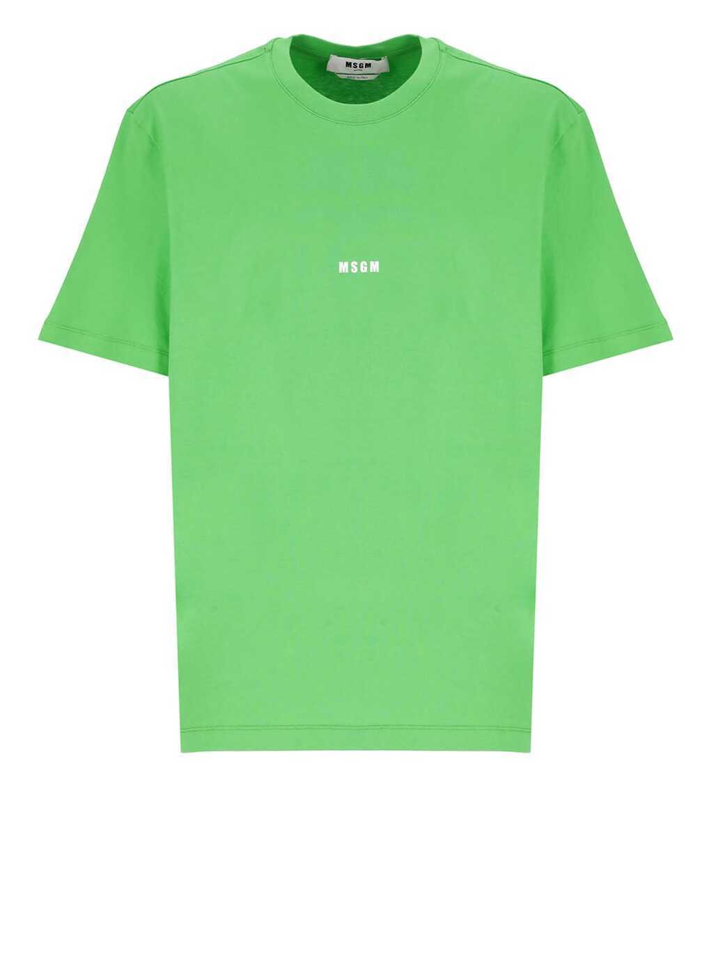 【土日限定クーポン配布中！】 MSGM エムエスジーエム グリーン Green Tシャツ メンズ 春夏2024 3640MM50024700236 【関税・送料無料】【ラッピング無料】 ia